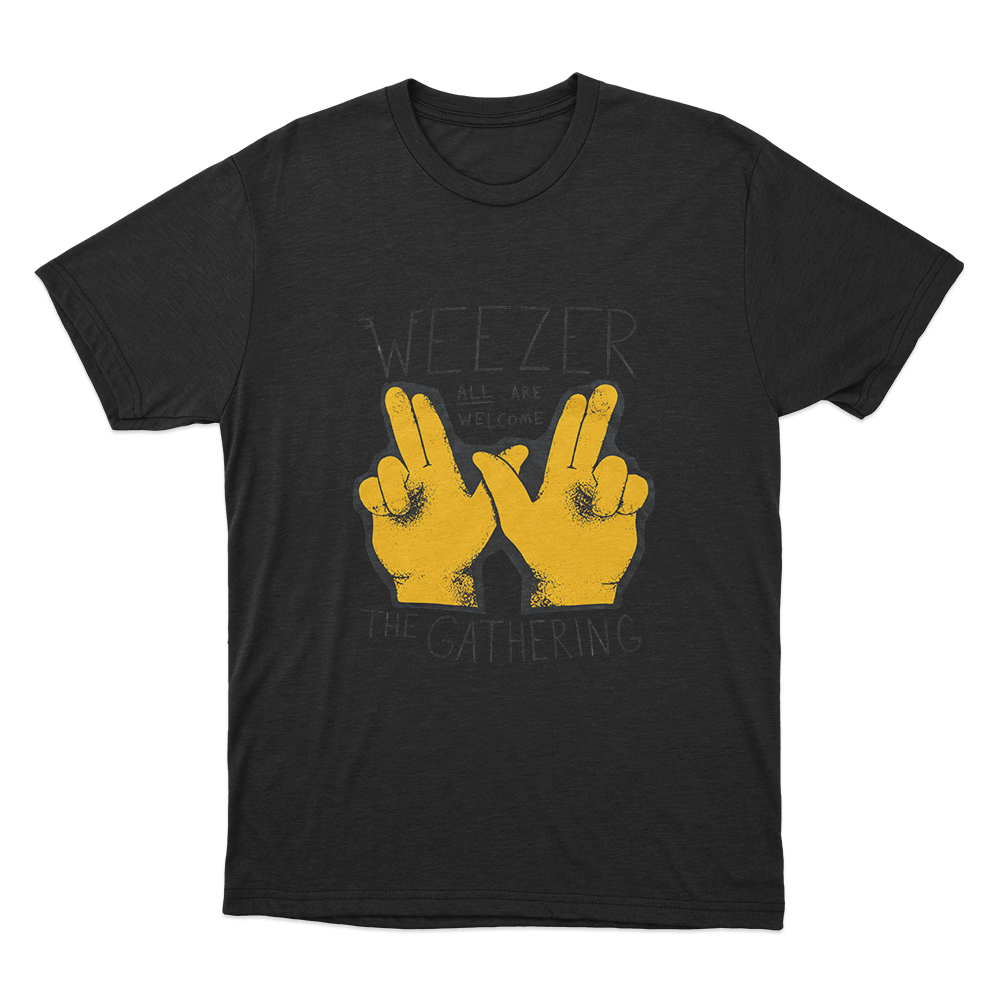 Weezer All Are Welcome Hands Unisex T Shirt Black Weezer All Are Welcome Hands Unisex T Shirt Black