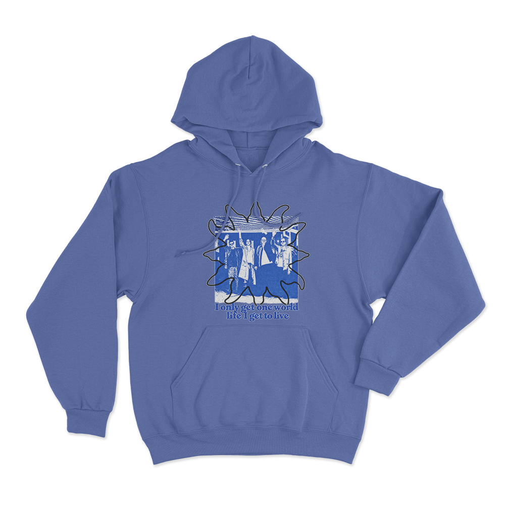 Weezer One World Life Unisex Hoodie Blue Weezer One World Life Unisex Hoodie Blue
