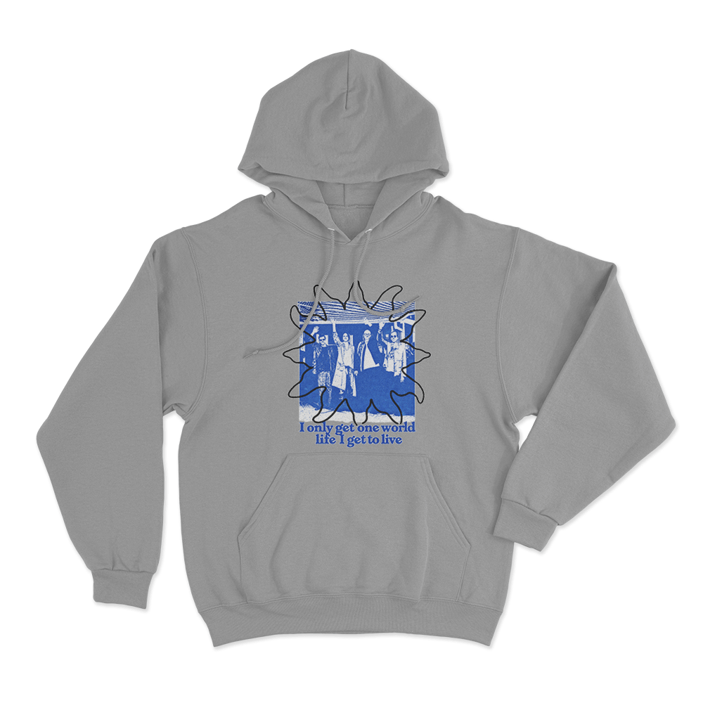 Weezer One World Life Unisex Hoodie Grey Weezer One World Life Unisex Hoodie Grey