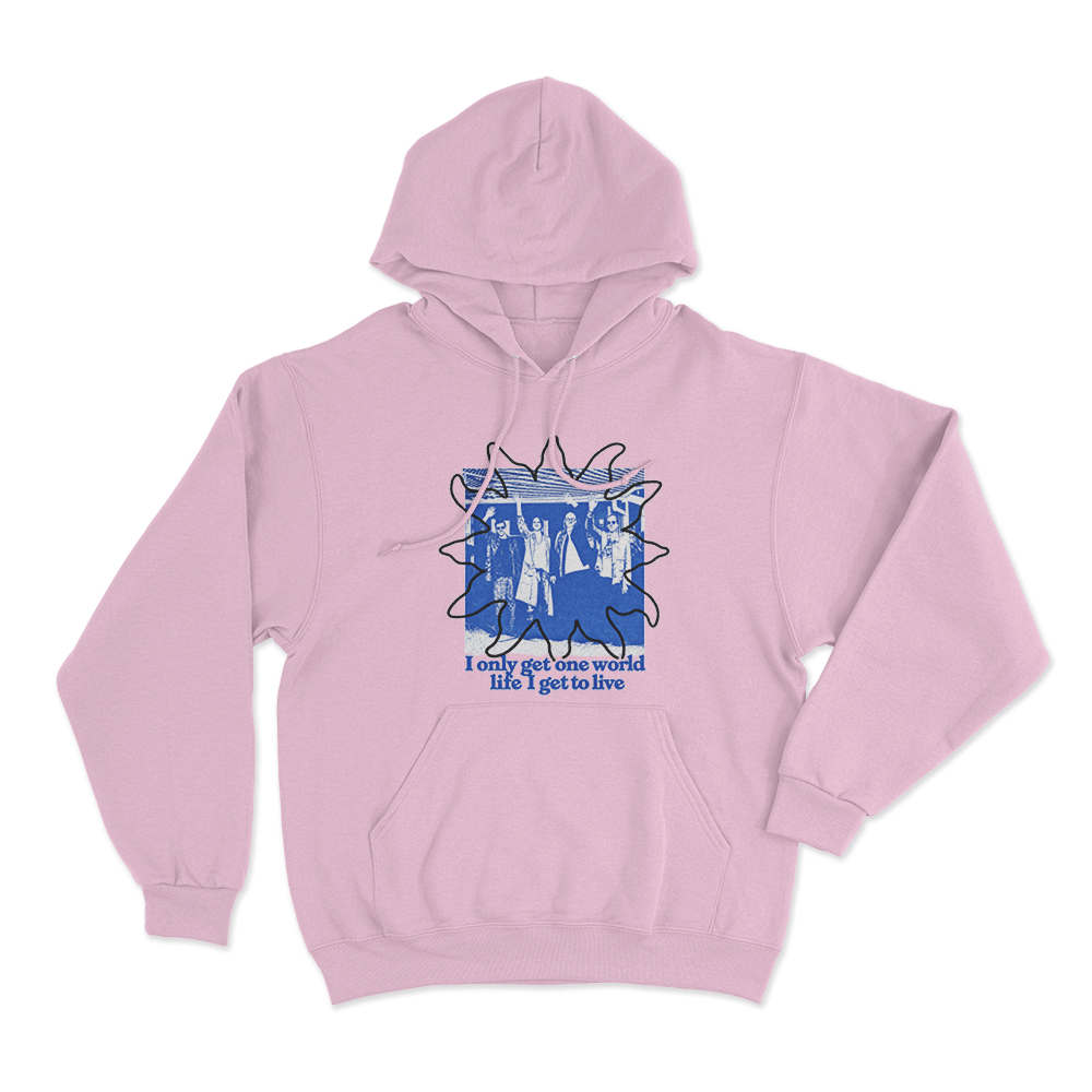 Weezer One World Life Unisex Hoodie Pink Weezer One World Life Unisex Hoodie Pink