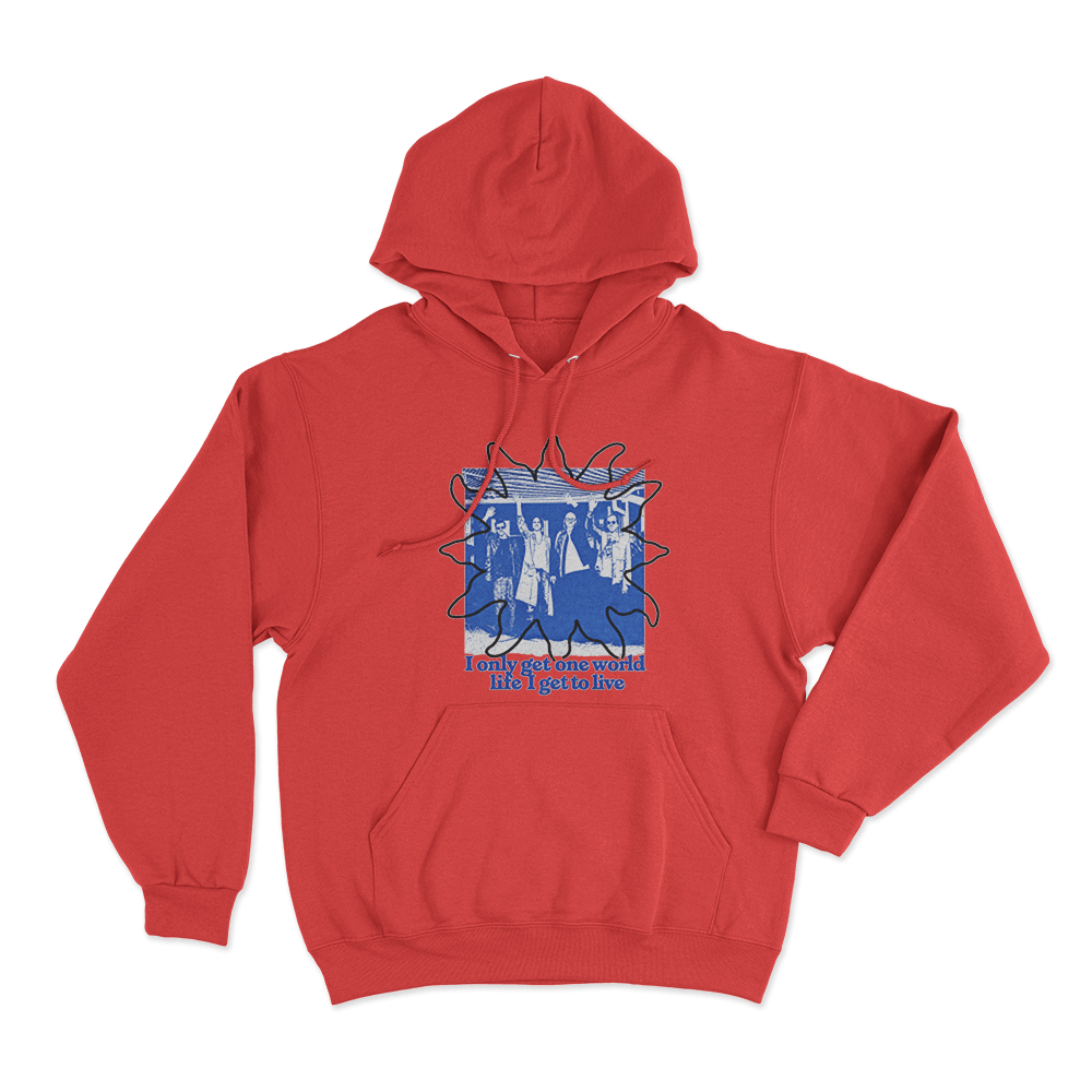 Weezer One World Life Unisex Hoodie Red Weezer One World Life Unisex Hoodie Red