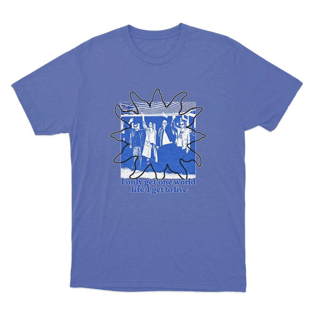 Weezer One World Life Unisex T Shirt Blue Weezer One World Life Unisex T Shirt Blue