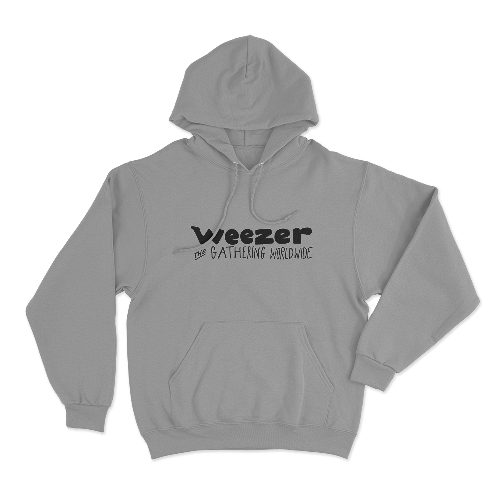 Weezer The Gathering Worldwide Logo Unisex Hoodie Grey Weezer The Gathering Worldwide Logo Unisex Hoodie Grey
