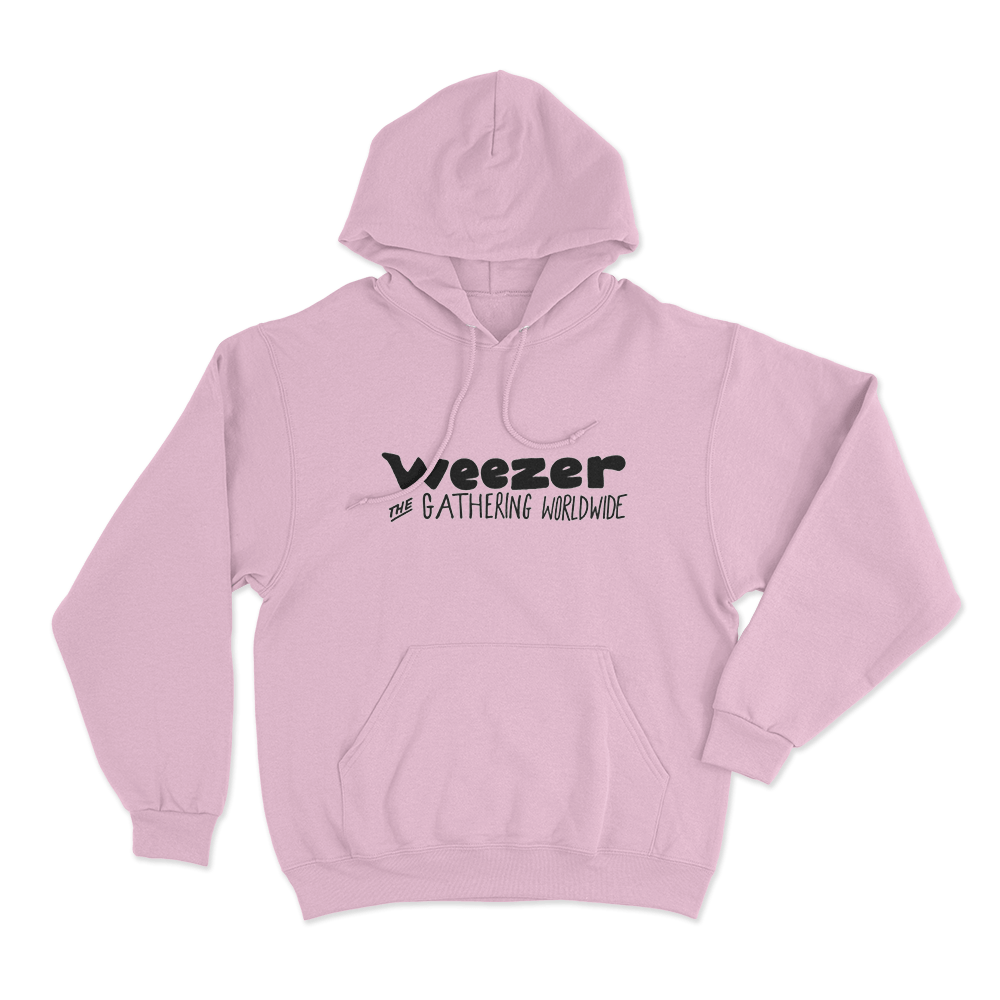 Weezer The Gathering Worldwide Logo Unisex Hoodie Pink Weezer The Gathering Worldwide Logo Unisex Hoodie Pink