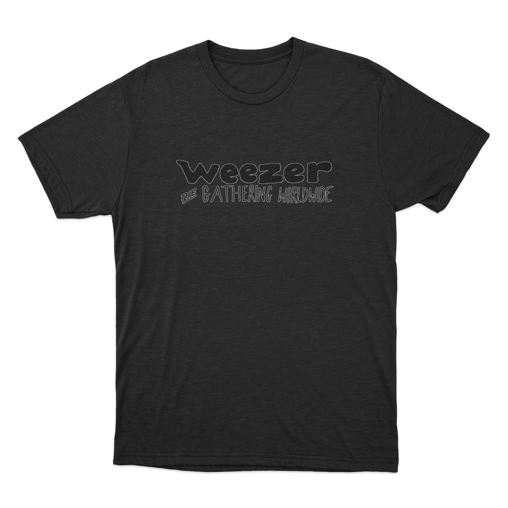 Weezer The Gathering Worldwide Logo Unisex T Shirt Black Weezer The Gathering Worldwide Logo Unisex T Shirt Black