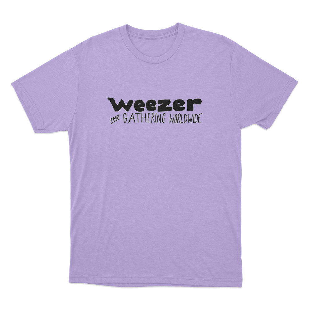 Weezer The Gathering Worldwide Logo Unisex T Shirt Purple Weezer The Gathering Worldwide Logo Unisex T Shirt Purple