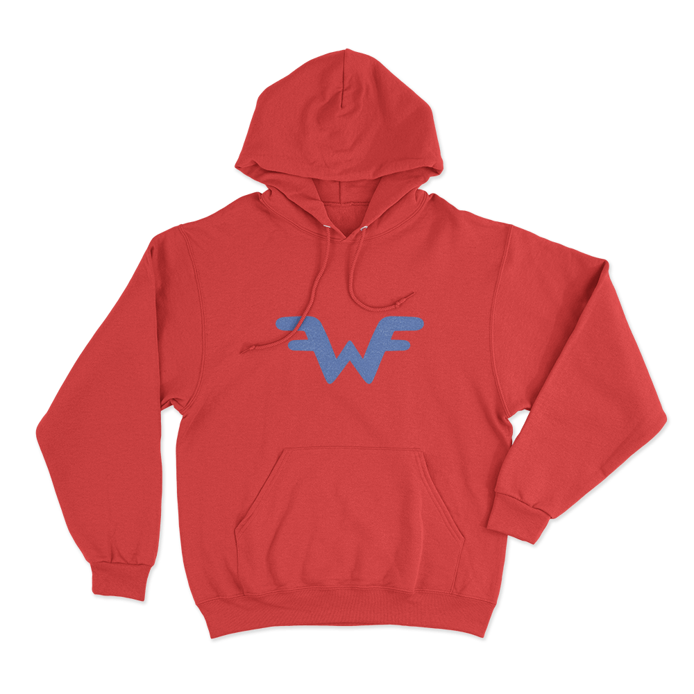 Weezer W Logo Unisex Hoodie Red Weezer W Logo Unisex Hoodie Red