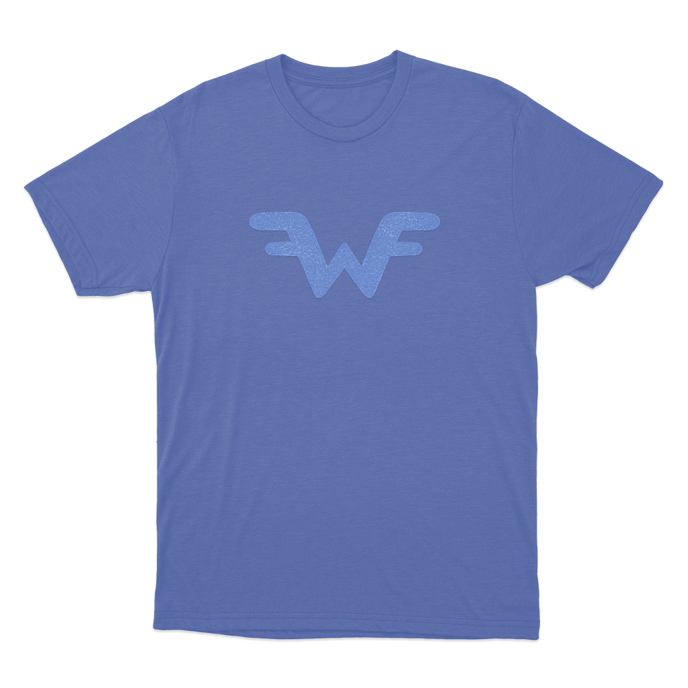 Weezer W Logo Unisex T Shirt Blue Weezer W Logo Unisex T Shirt Blue