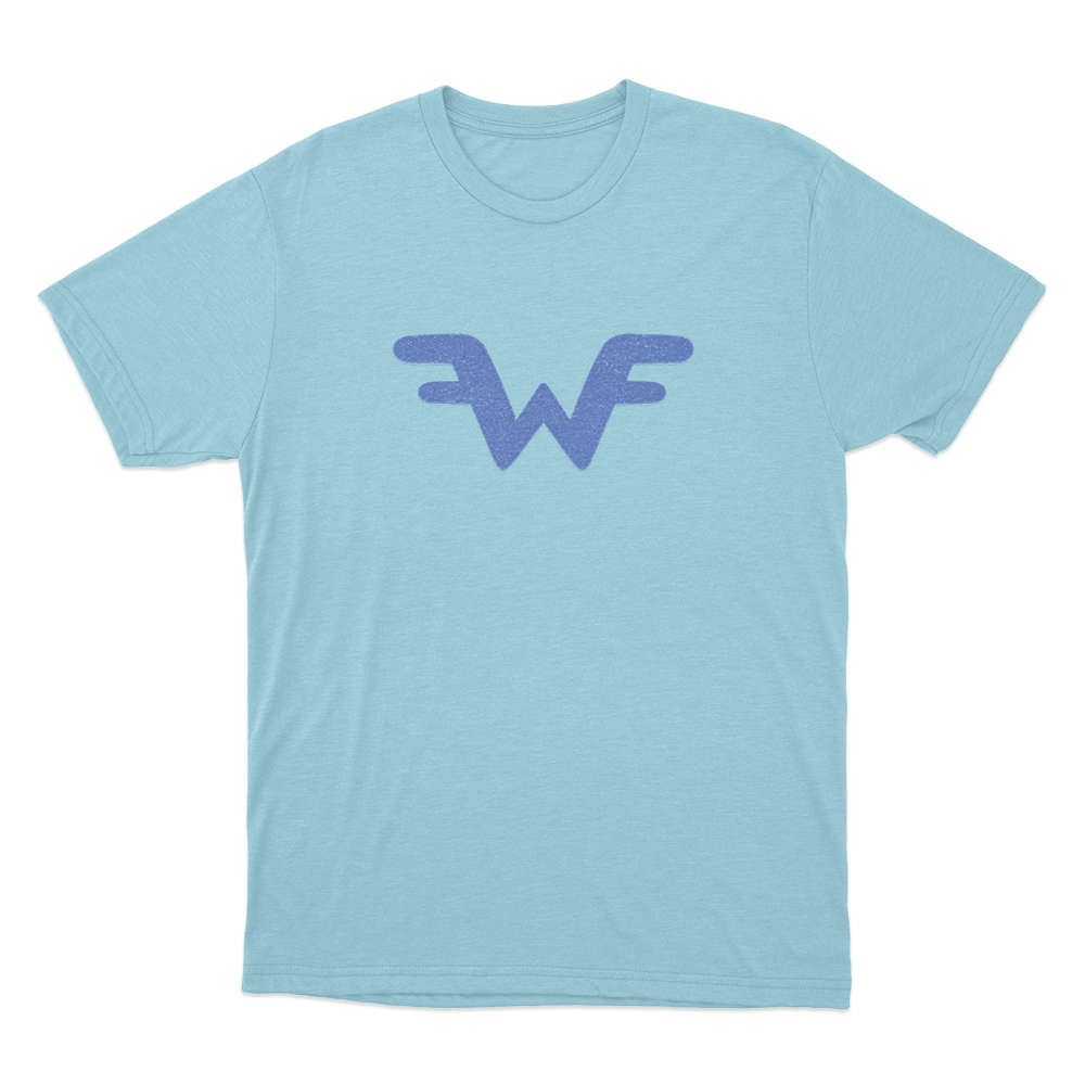 Weezer W Logo Unisex T Shirt Sky Blue Weezer W Logo Unisex T Shirt Sky Blue