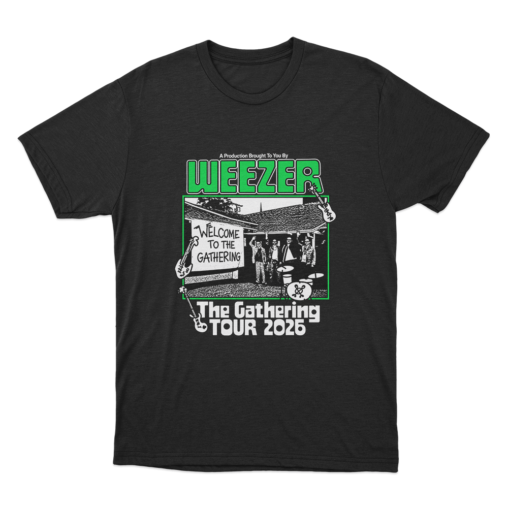 Weezer Welcome To The Gathering Tour 2026 Unisex T Shirt Black Weezer Welcome To The Gathering Tour 2026 Unisex T Shirt Black