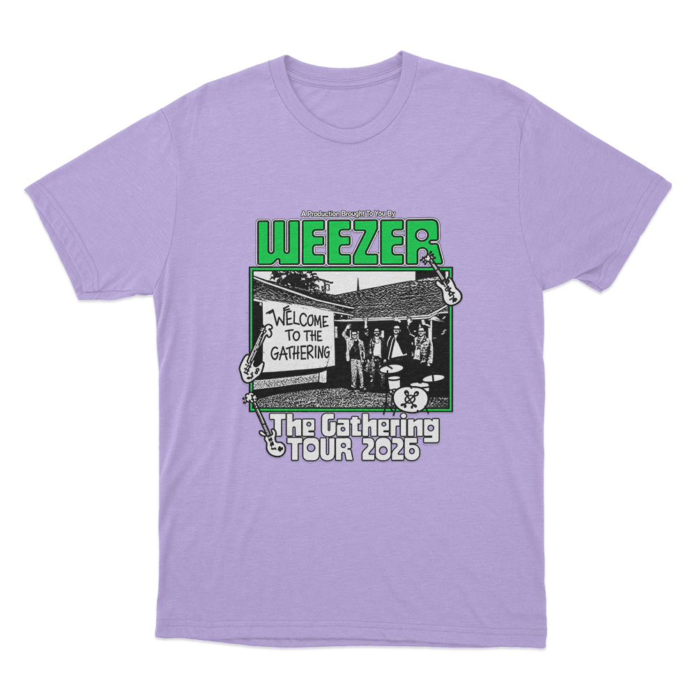 Weezer Welcome To The Gathering Tour 2026 Unisex T Shirt Purple Weezer Welcome To The Gathering Tour 2026 Unisex T Shirt Purple