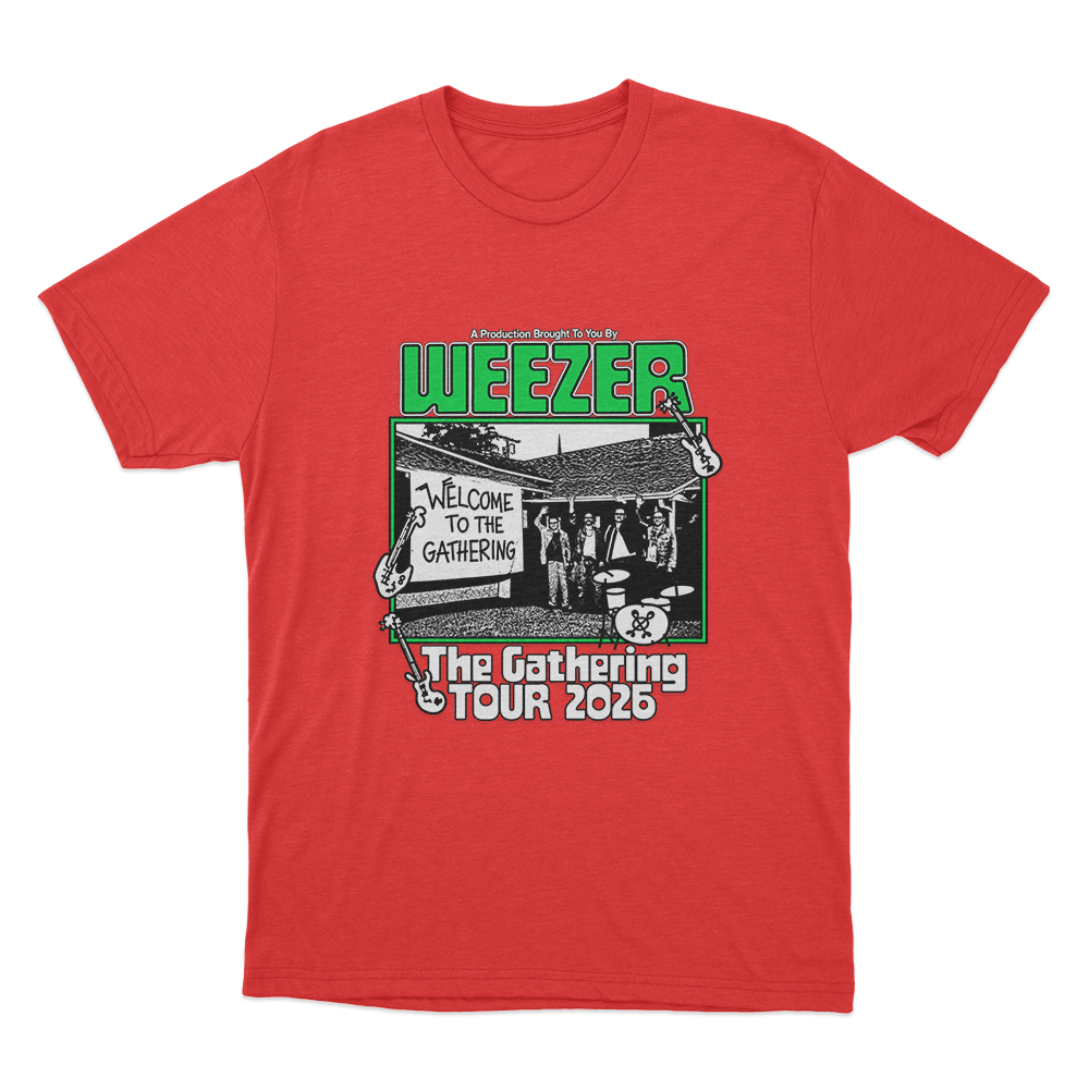 Weezer Welcome To The Gathering Tour 2026 Unisex T Shirt Red Weezer Welcome To The Gathering Tour 2026 Unisex T Shirt Red