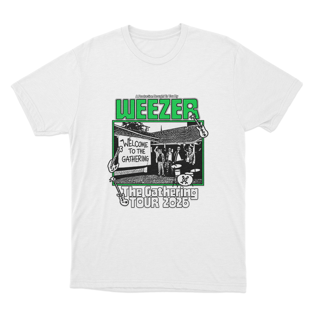 Weezer Welcome To The Gathering Tour 2026 Unisex T Shirt White Weezer Welcome To The Gathering Tour 2026 Unisex T Shirt White